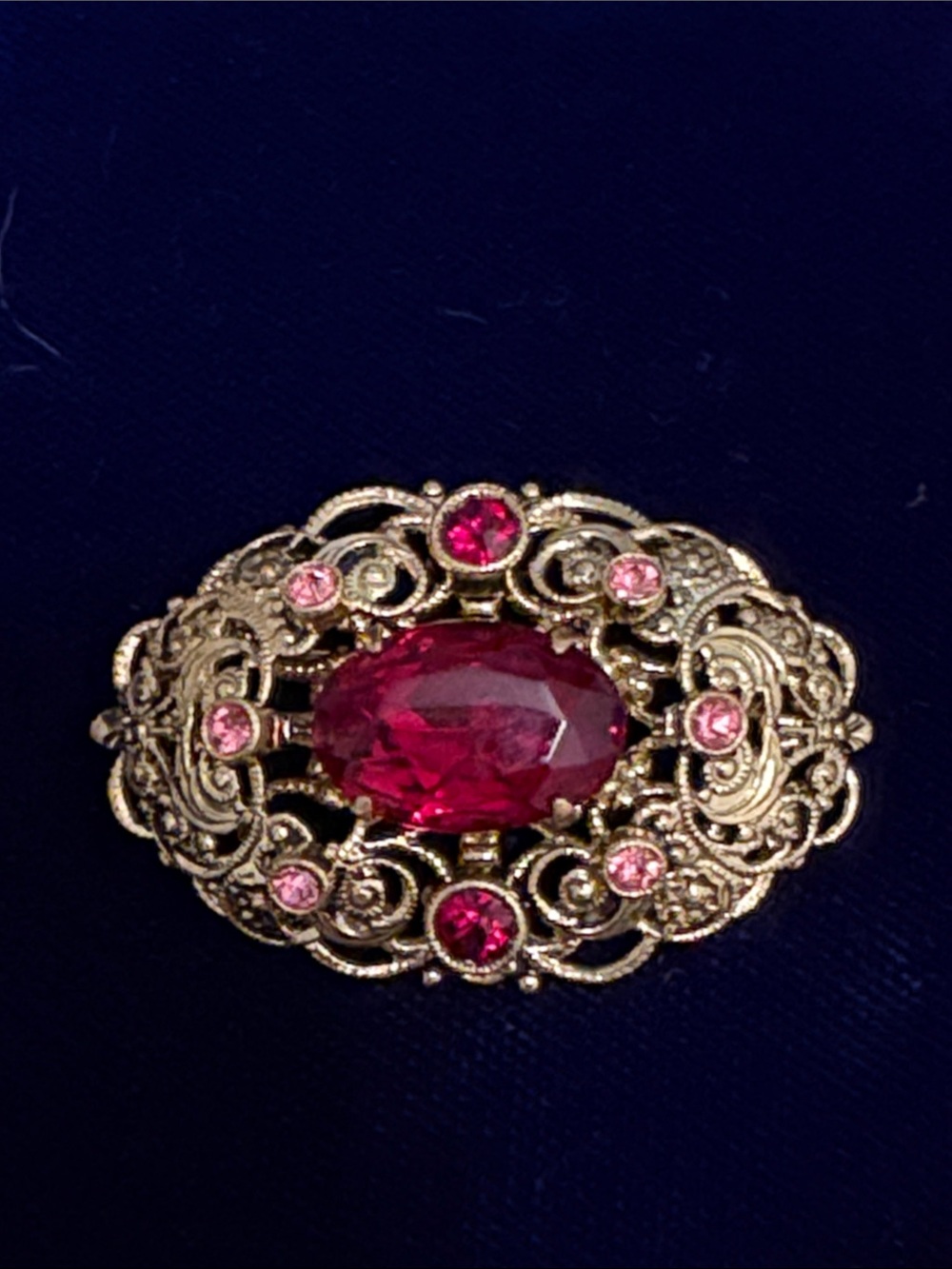 1960s German brooch gold-tone